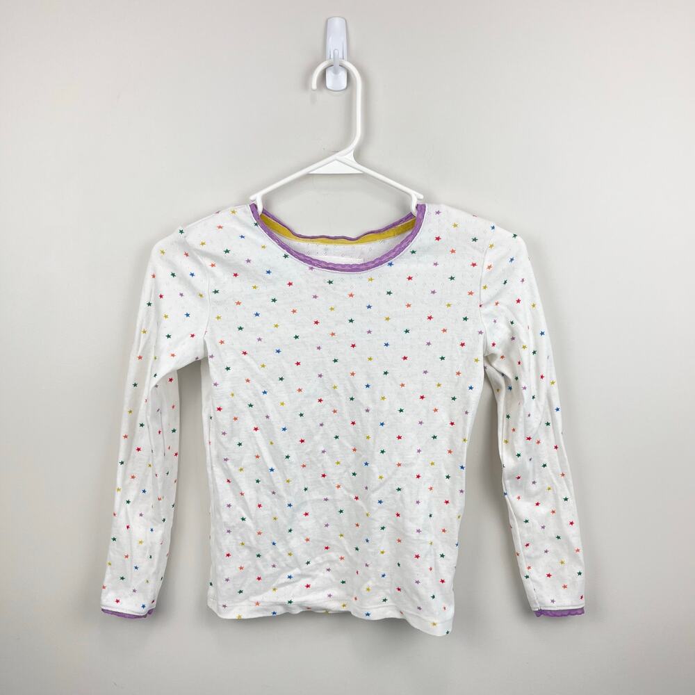 Mini Boden Supersoft Rainbow Star Pointelle T-Shirt 8-9
